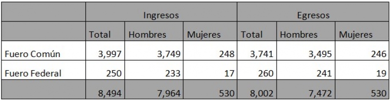 Hombres y mujeres en prisión: algunos indicadores